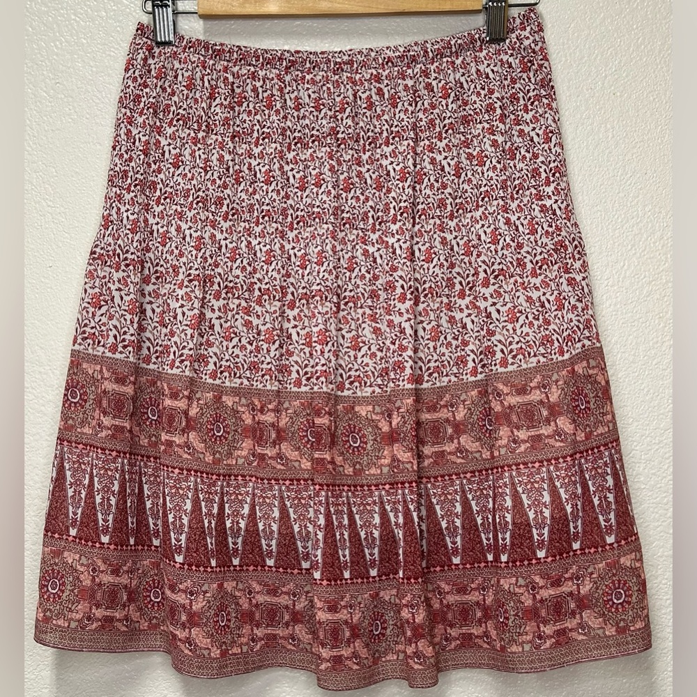 Max Studio floral Patterned midi Skirt flowy boho